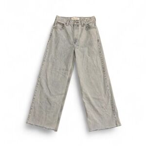 Denim Forum 90s Lo-Rise Baggy Wide Leg Jeans Women's‎ Light Wash Y2K Vintage 25